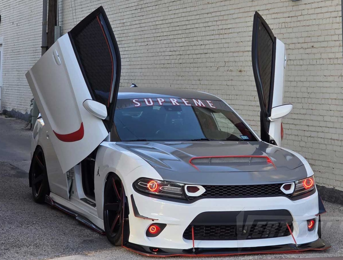 Vertical Doors Front Lambo Door Conversion 11-23 Dodge Charger Vertical Doors Front Lambo Door Conversion 11-23 Dodge Charger